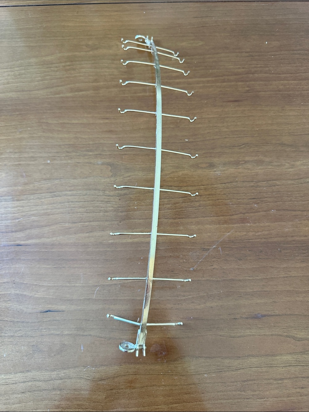 Vintage Solid Brass Tie Rack/Accessory Organizer
